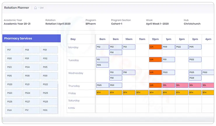 Rotation planner